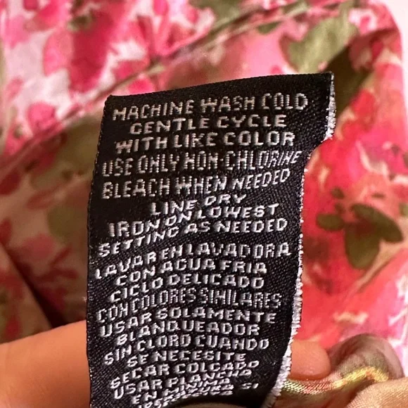 Karin Stevens Vintage Style Pink Floral Satiny Knee-Length Dress Womens 8 - Picture 4 of 8